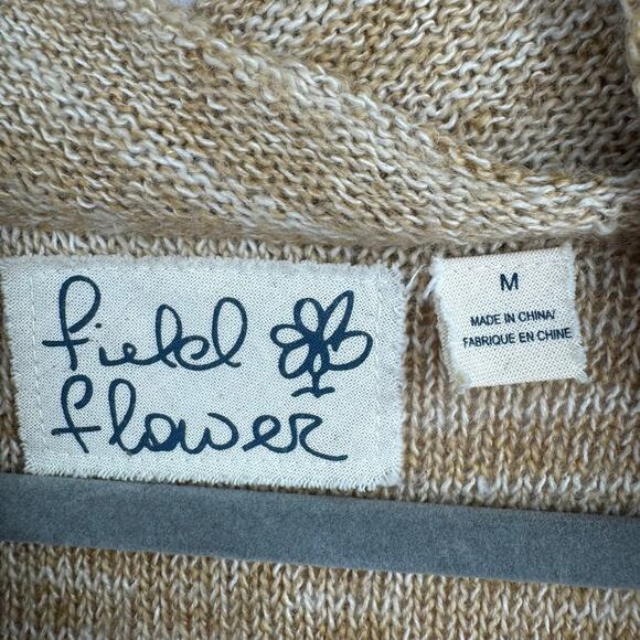 Field and Flower Anthropologie Split Hem Tunic Sweater Womens Medium Beige - Picture 10 of 12